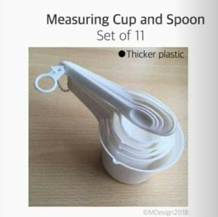 White Plastic Measuring Cups / Spoons Set (Category: Bakeware) located in Quezon City. Submitted by marieleone (Listing ID 1087999843, Image 1). Description: Item availability may be on hand or depends on stocks supply. Item, if not available, will be pre-ordered. Some items are fast-moving/easily sold. I suggest no rush shipping please. No worries if item is on hand, buyer can book same day delivery right away..