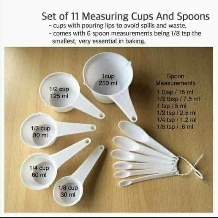White Plastic Measuring Cups / Spoons Set (Category: Bakeware) located in Quezon City. Submitted by marieleone (Listing ID 1087999843, Image 2). Description: Item availability may be on hand or depends on stocks supply. Item, if not available, will be pre-ordered. Some items are fast-moving/easily sold. I suggest no rush shipping please. No worries if item is on hand, buyer can book same day delivery right away..