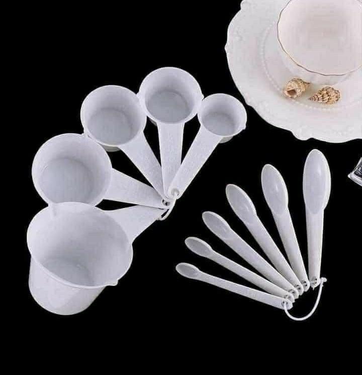 White Plastic Measuring Cups / Spoons Set (Category: Bakeware) located in Quezon City. Submitted by marieleone (Listing ID 1087999843, Image 3). Description: Item availability may be on hand or depends on stocks supply. Item, if not available, will be pre-ordered. Some items are fast-moving/easily sold. I suggest no rush shipping please. No worries if item is on hand, buyer can book same day delivery right away..