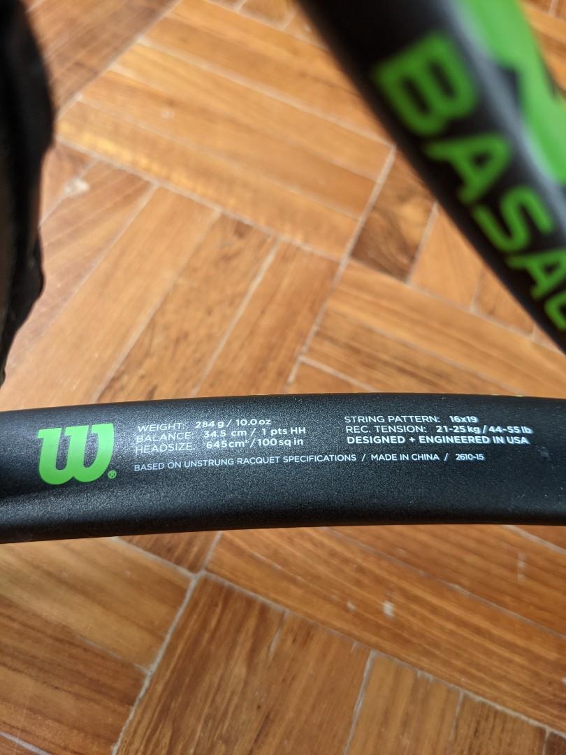 Wilson Monfils Pro 100 Tennis Racquet, Sports Equipment, Sports & Games ...