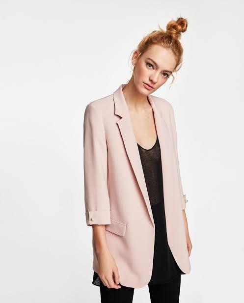 Pale pink deals jacket zara