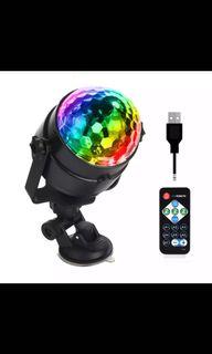 5V USB Disco Light Ball Lighting for Car Home Wedding Outdoor Party DJ Stage Light Projectorwith Remote Ajustable Base