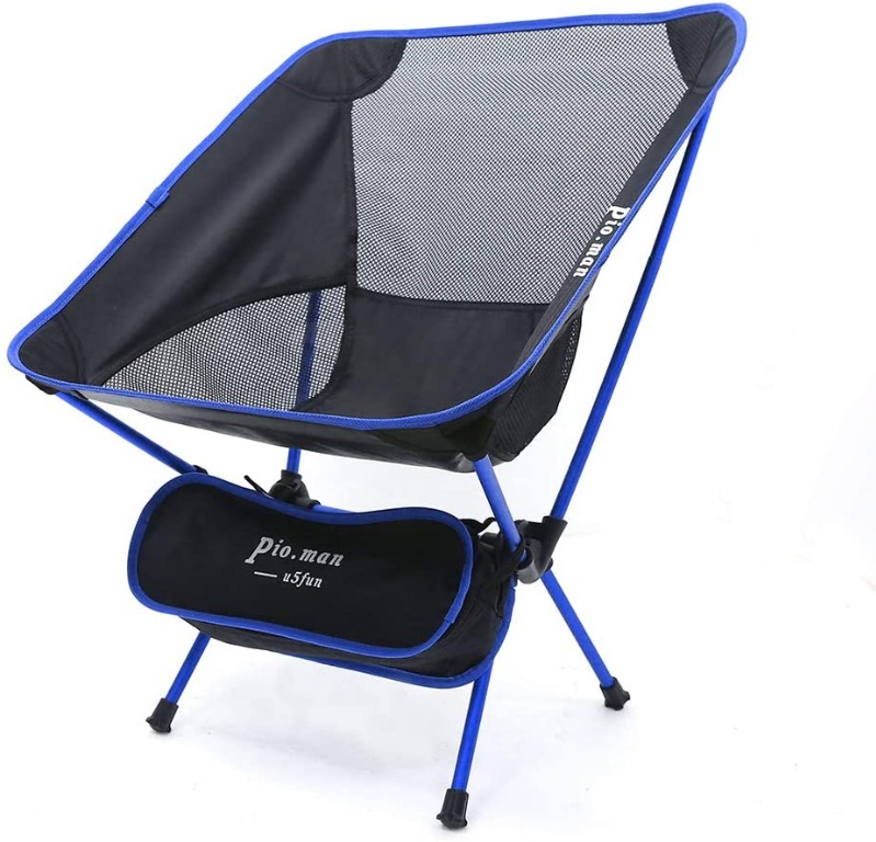 𝐅𝐑𝐄𝐄 𝐃𝐄𝐋𝐈𝐕𝐄𝐑𝐘 pio man camping chair ultra light garden chair folding fishing chair heavy duty 150kg capacity compact portable outdoor chair with carry bag for outdoor activities camping bbq beach backpacking etc furniture home