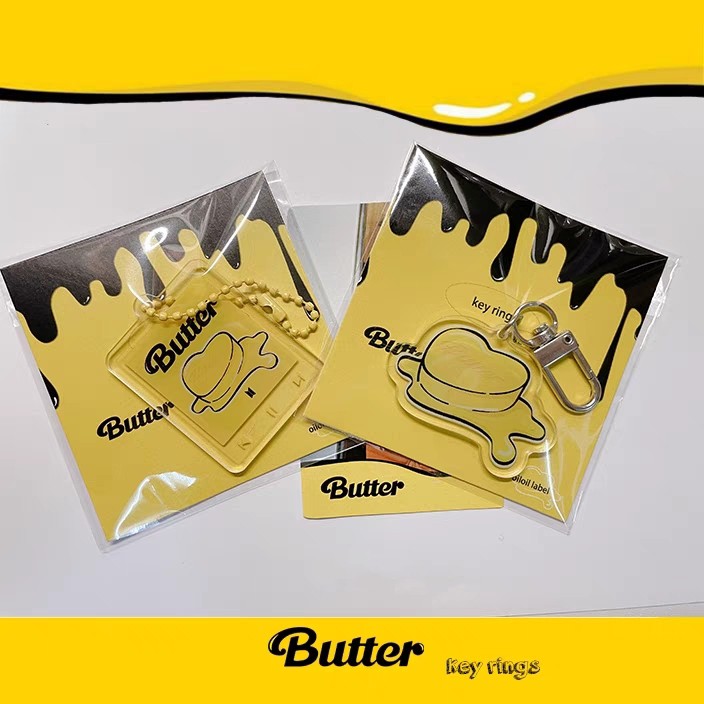 [ PO CLOSED ] BTS BUTTER KEYRING, Hobbies & Toys, Memorabilia ...