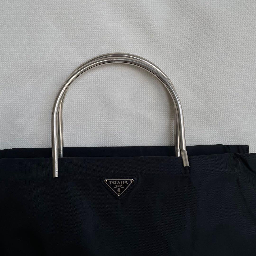 Authentic prada nylon metal handle nag, Luxury, Bags & Wallets on