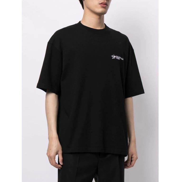 Mens black balenciaga t shirt sale