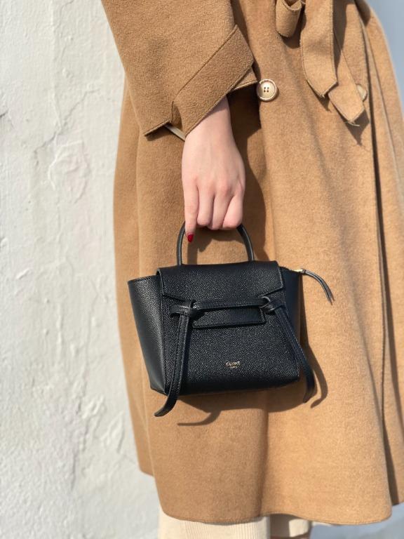Celine pico belt discount bag in grained calfskin