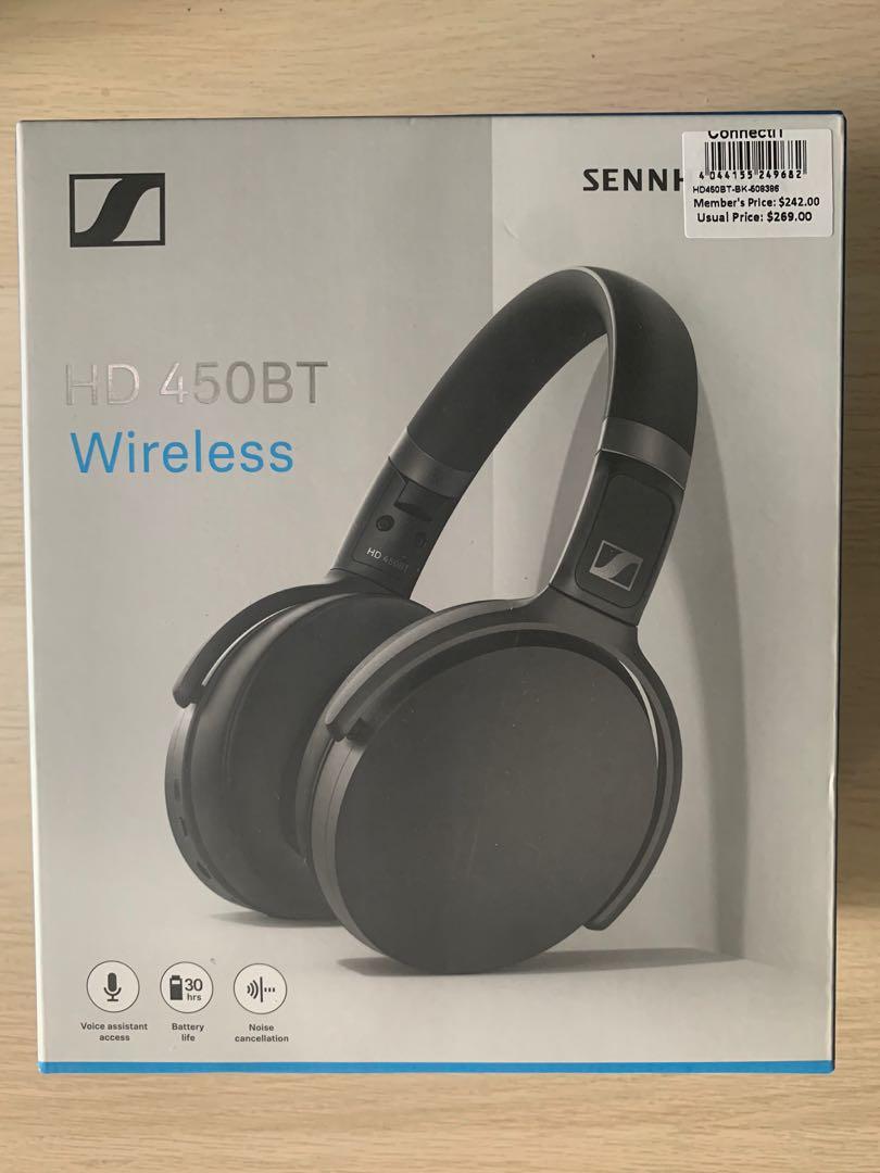 Budget Wireless Headphones] BNIB Sennheiser HD 450BT (Black) Wireless  Bluetooth ANC Headphones Sealed Set with 2 Years Local Warranty, Audio,  Headphones \u0026 Headsets on Carousell