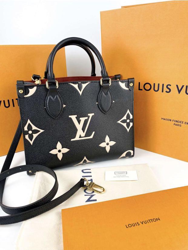 Louis Vuitton OnTheGo Tote Bicolor Monogram Empreinte Giant PM Black 2276541