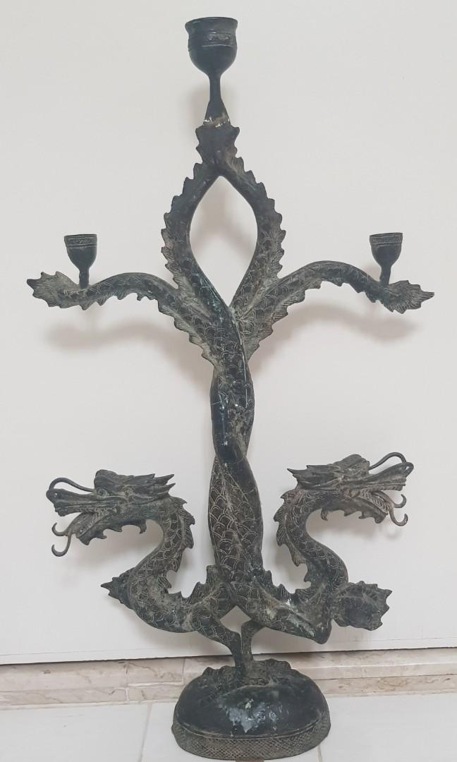 Bronze Dragon oil lamp, Women's Fashion, Jewelry & Organisers, Precious