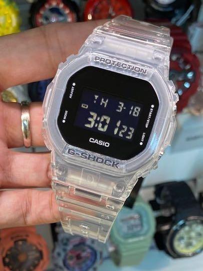 Casio G Shock DW 5600SKE 7DR Transparent Strap Design Black
