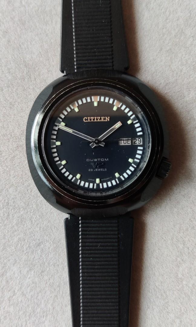 Citizen Blackie Custom V2 1970 vintage watch. Not seiko., Men's Fashion,  Watches \u0026 Accessories, Watches on Carousell