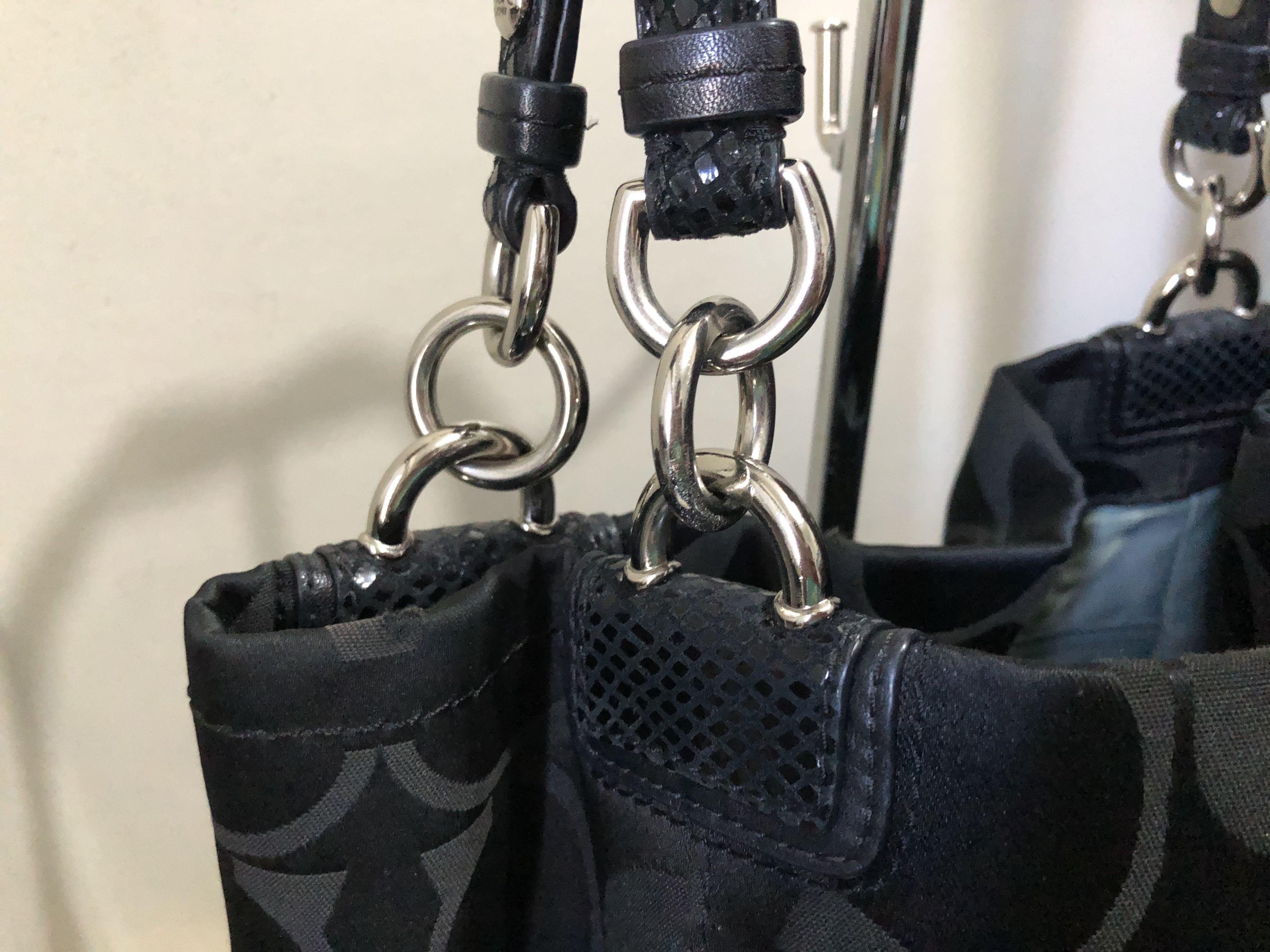 Black cloth hot sale coach purse
