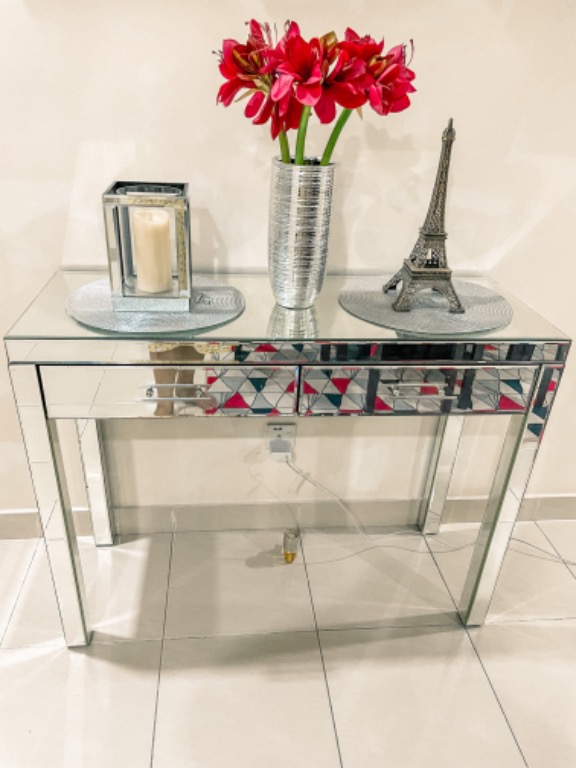 Glass console sales table ssf