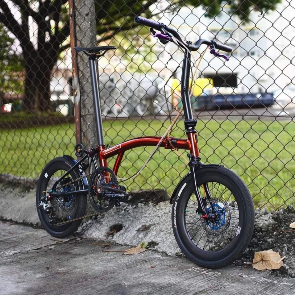 Disc Brake 7 external speed Brompton Flame Lacquer titanium superlight