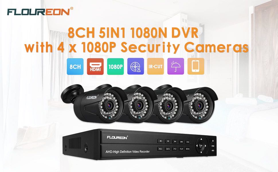 4ch Floureon Ahd Camera Ahd Dvr Floureon Cctv Hard Drive Floureon