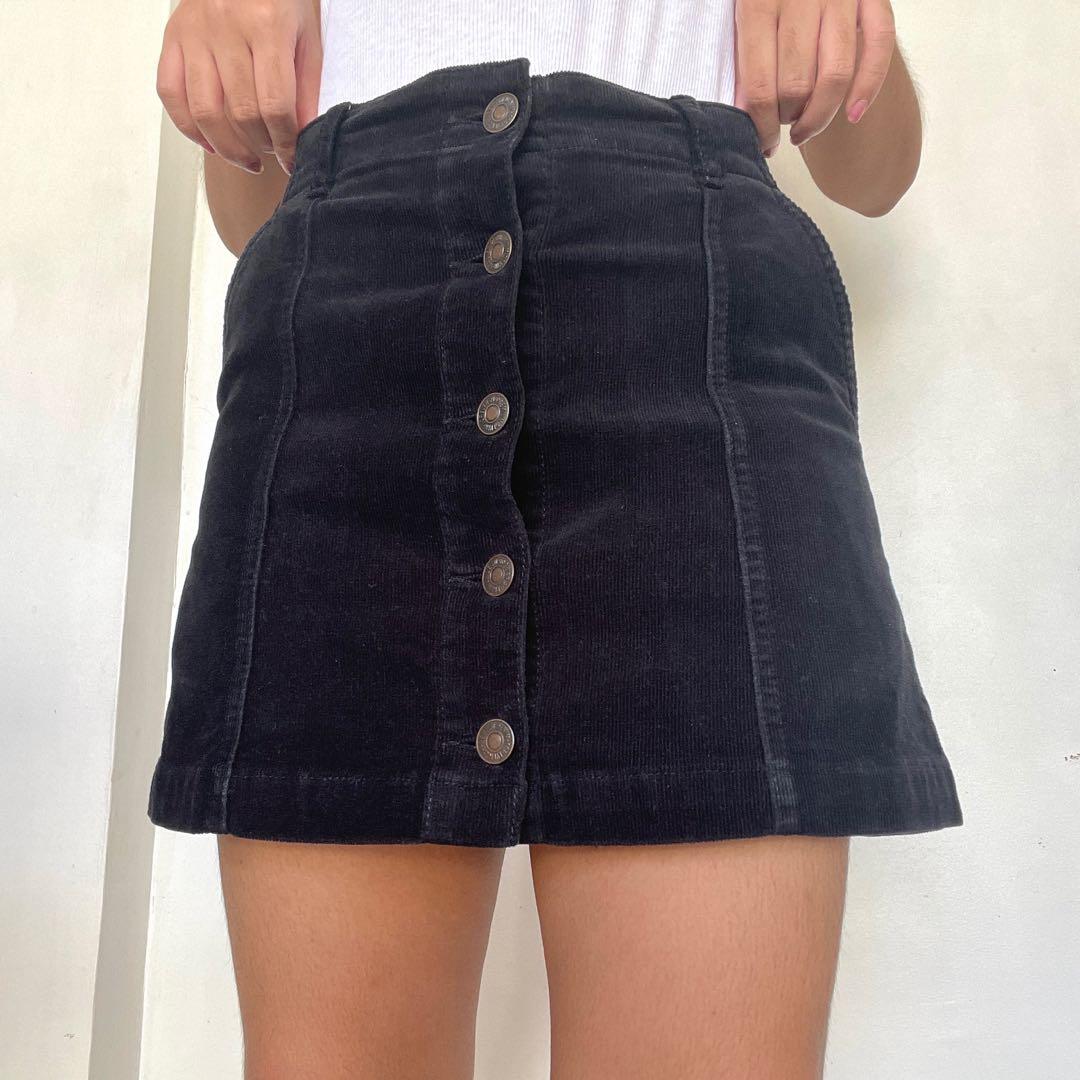 Black corduroy skirt 48 cheap
