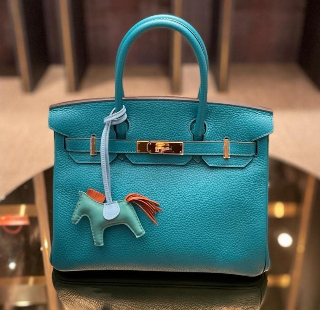 Hermes Birkin 30 Blue Paon Clemence, Luxury, Bags & Wallets on