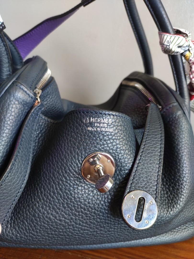Lindy leather handbag Hermès Purple in Leather - 20090382