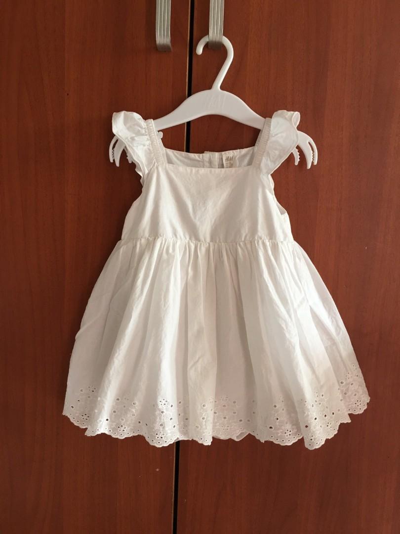 H\u0026M baby white eyelet dress, Babies 