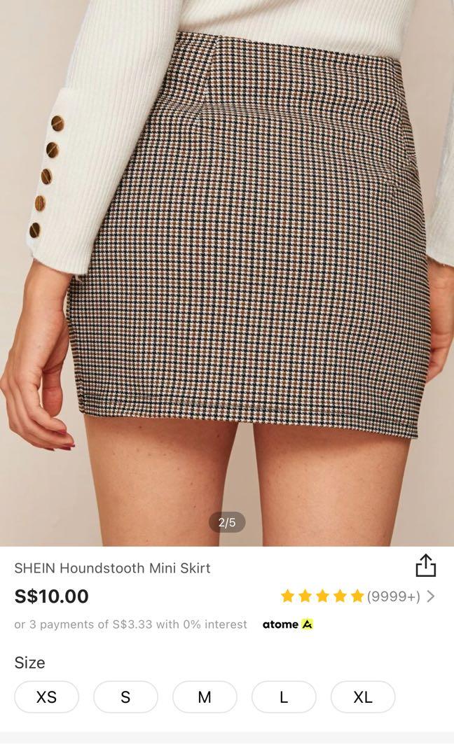 Houndstooth mini skirt