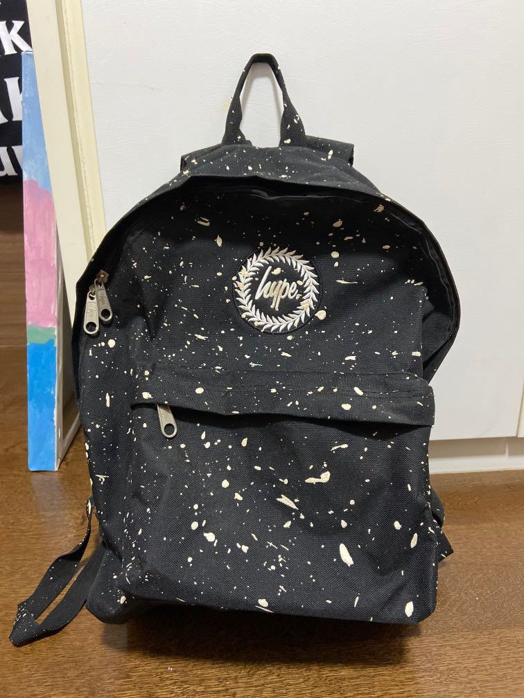 Hype black with white speckle backpack cheap