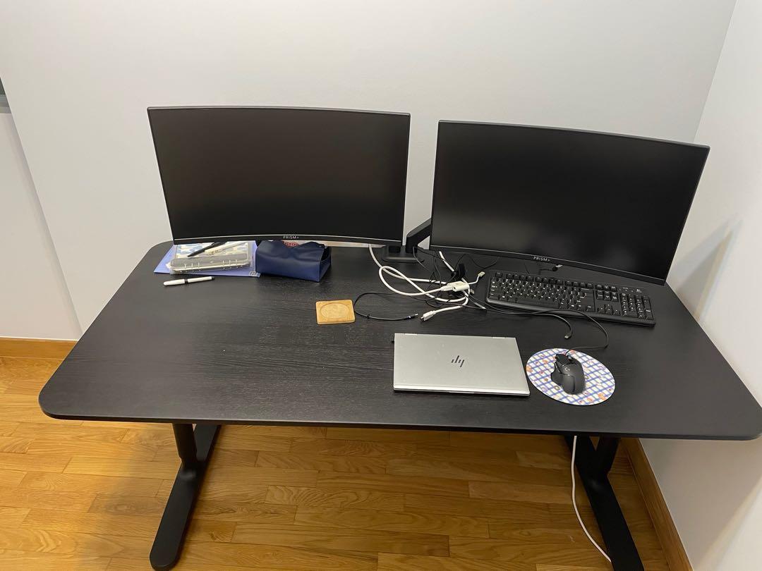 Ikea Height Manual Adjustable Table, Furniture & Home Living, Furniture