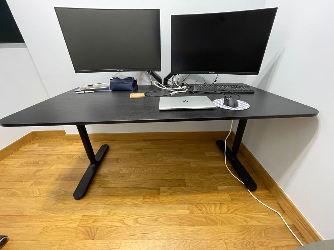 Ikea Height Manual Adjustable Table, Furniture & Home Living, Furniture