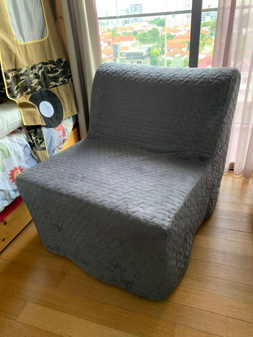 IKEA Lycksele Lovas single chair sofabed frame and cover only