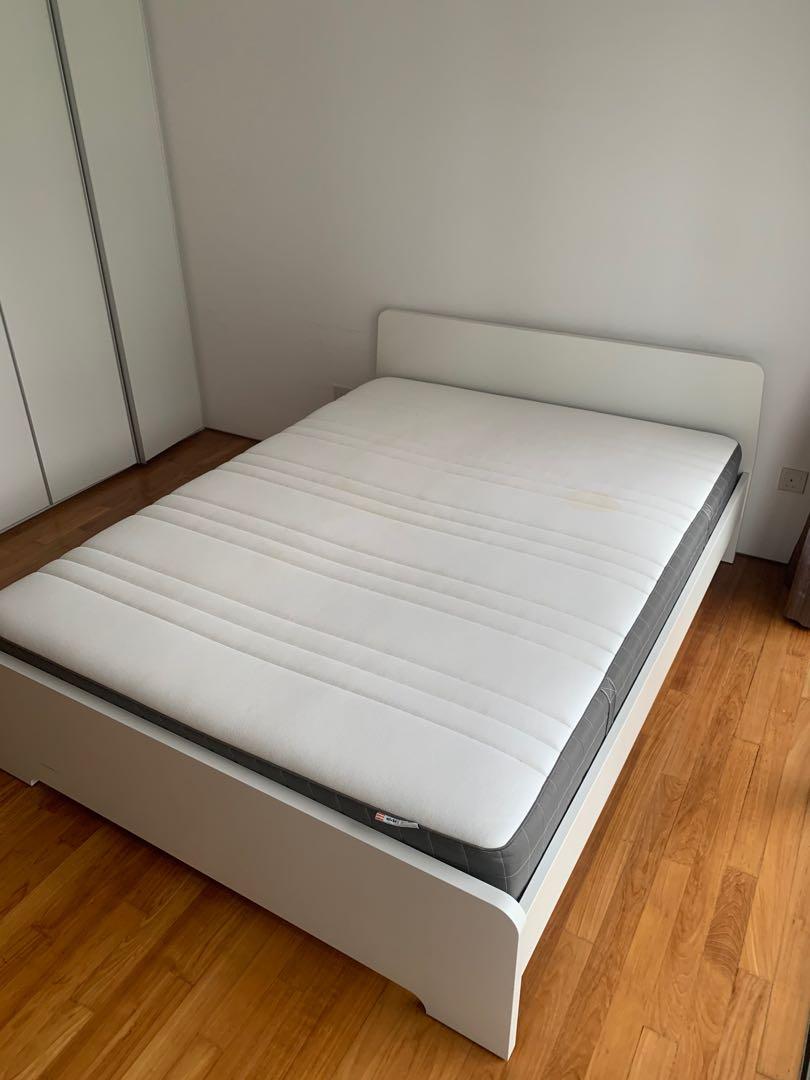 IKEA Queen bed ASKVOLL, Furniture & Home Living, Furniture, Bed