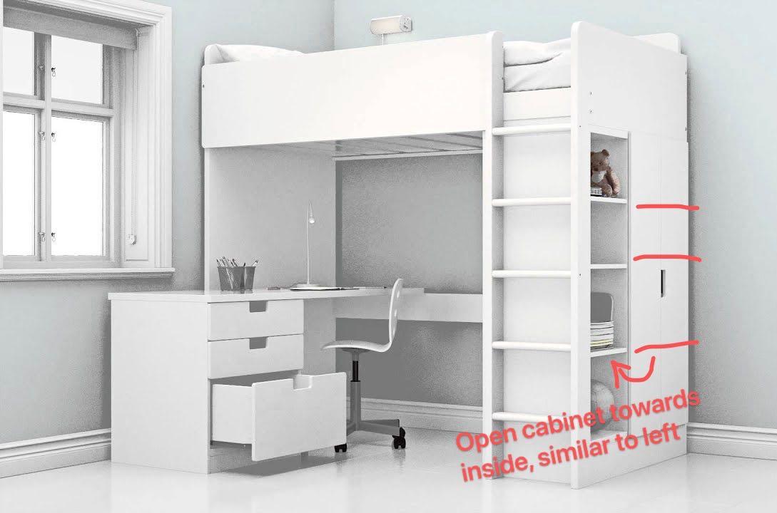 IKEA STUVA loft bed frame, Furniture & Home Living, Furniture, Bed