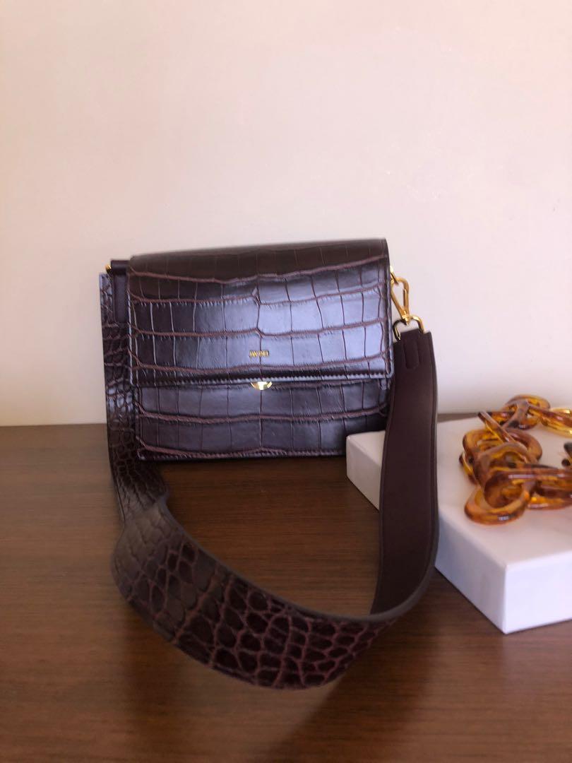 Mini flap bag brown croc outlet