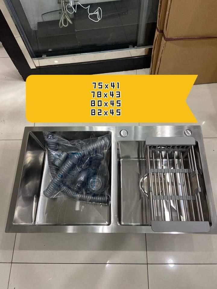 KITCHEN SINK SINGLE AND DOUBLE SINK (SUS 304), Furniture & Home Living, Bathroom & Kitchen