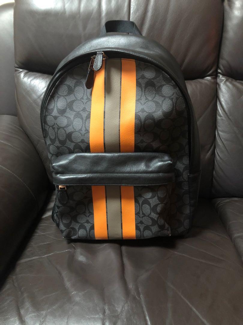 Lightly used fully Coach monogram Charles Varsity Backpack, Luxury, Bags &  Wallets on Carousell