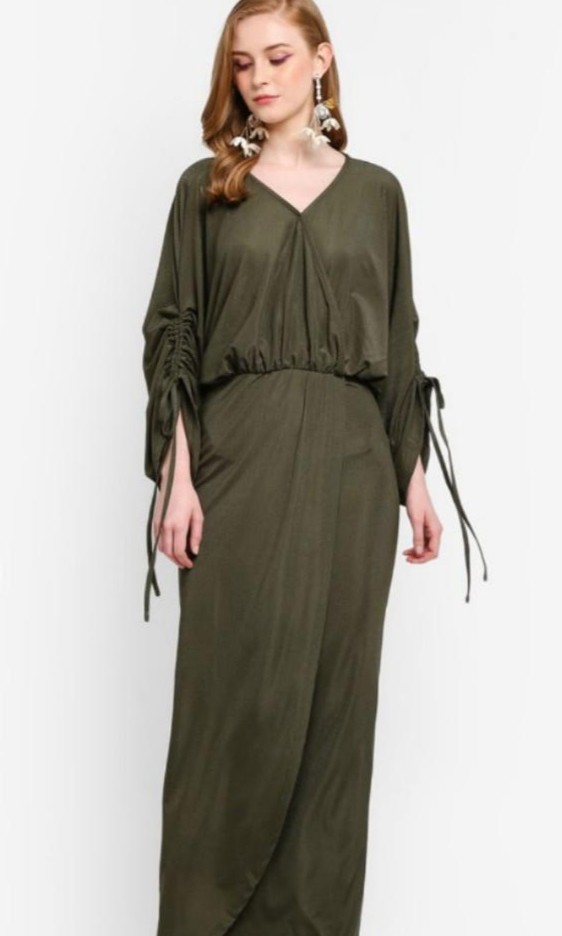 Lubna drawstring clearance wrap dress