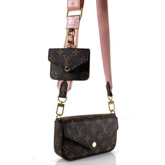 LV Strap n Go Pink Set, Women's Fashion, Bags & Wallets, Cross
