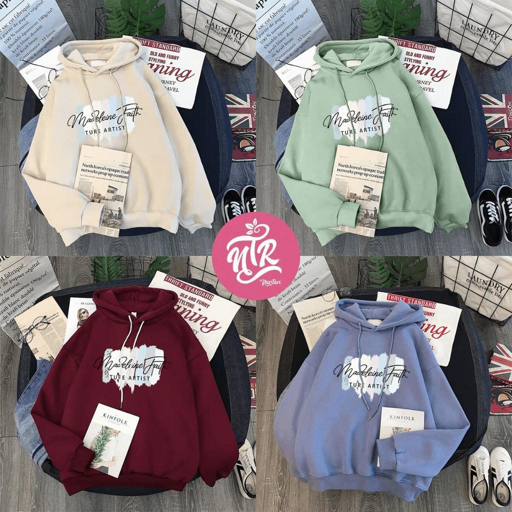 MADELINE FAITH SWEATER HOODIE BAHAN FLEECE UNISEX
