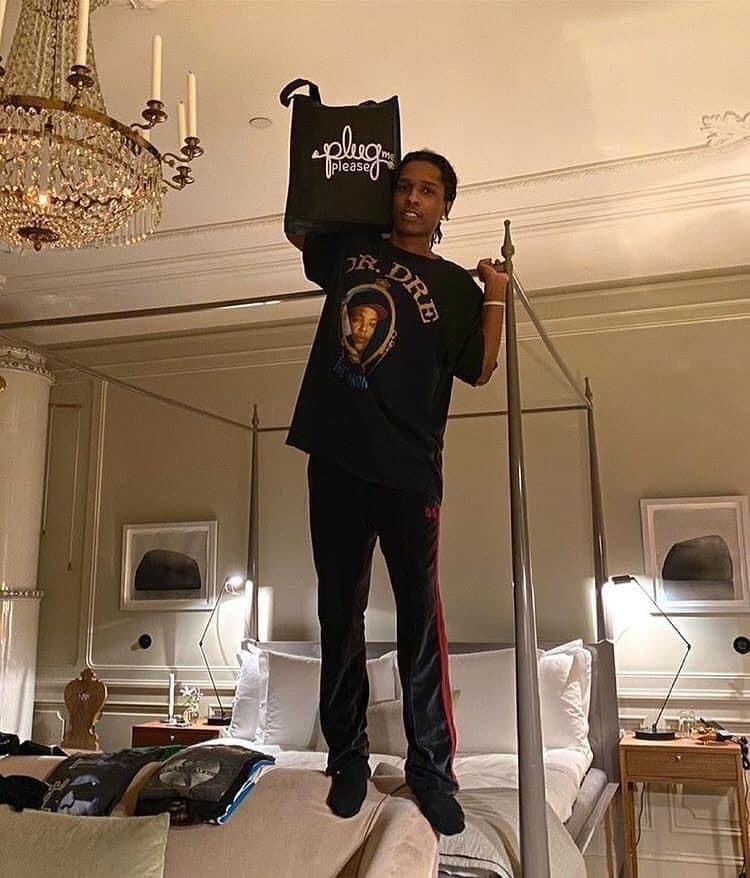 Asap rocky hotsell adidas track pants