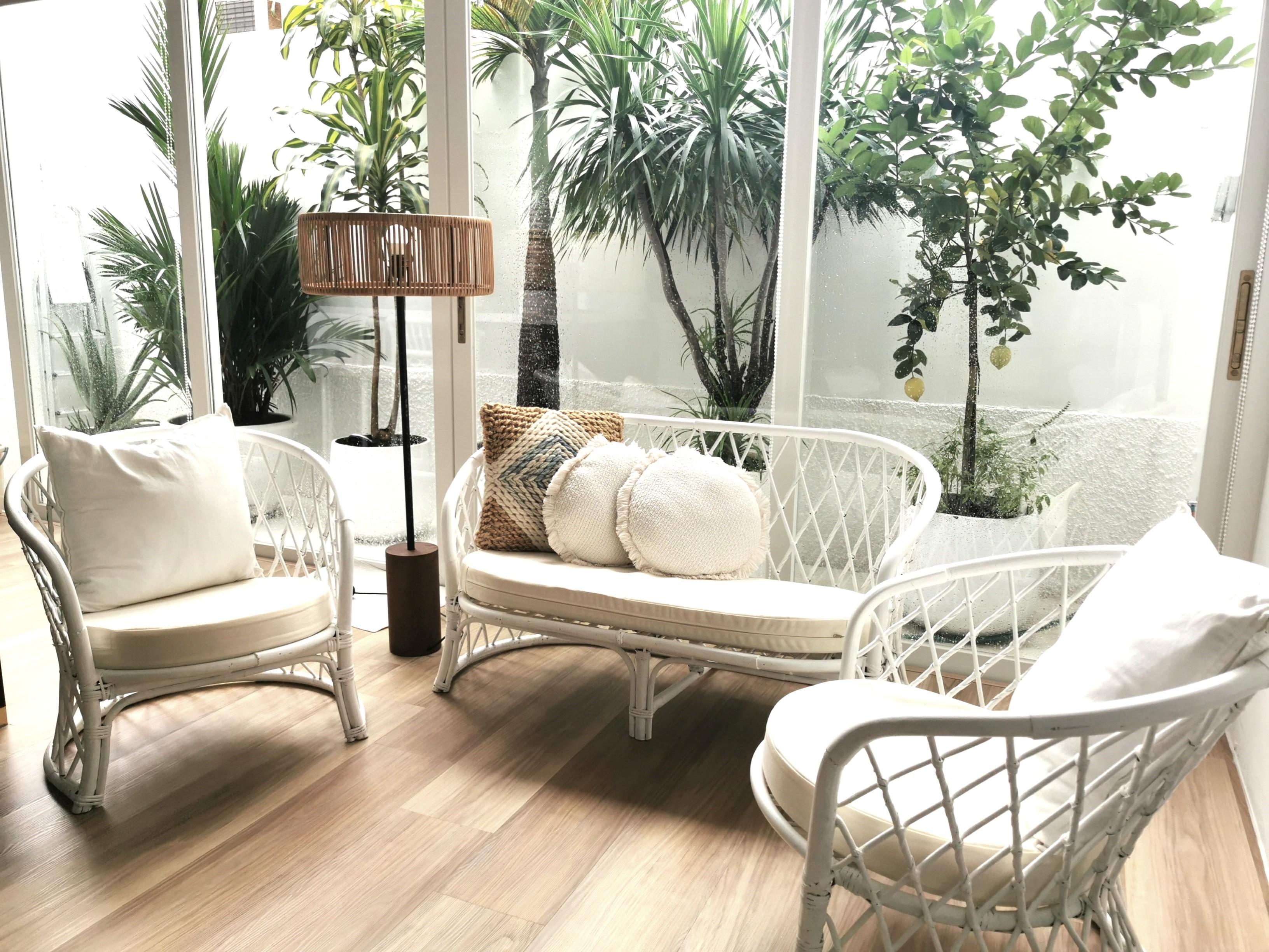 New White Rattan Sofa Furniture Home