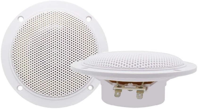 Herdio 4 inches Bluetooth Ceiling Speakers Kit Bluetooth Amplifier Water Resistant Ceiling Speakers For Bathroom Home Kitchen Outdoor Boat