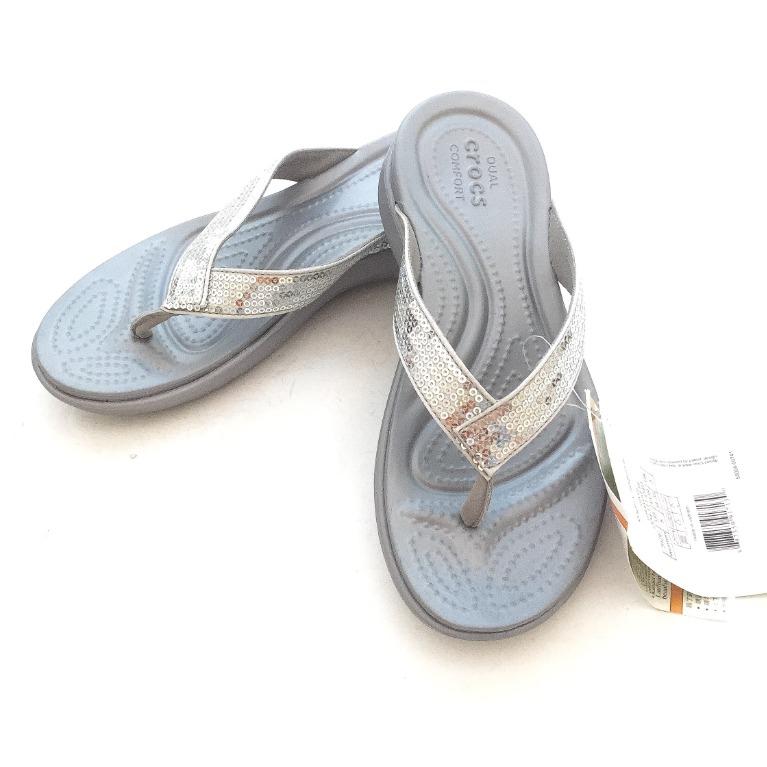 Crocs capri store v sequin silver