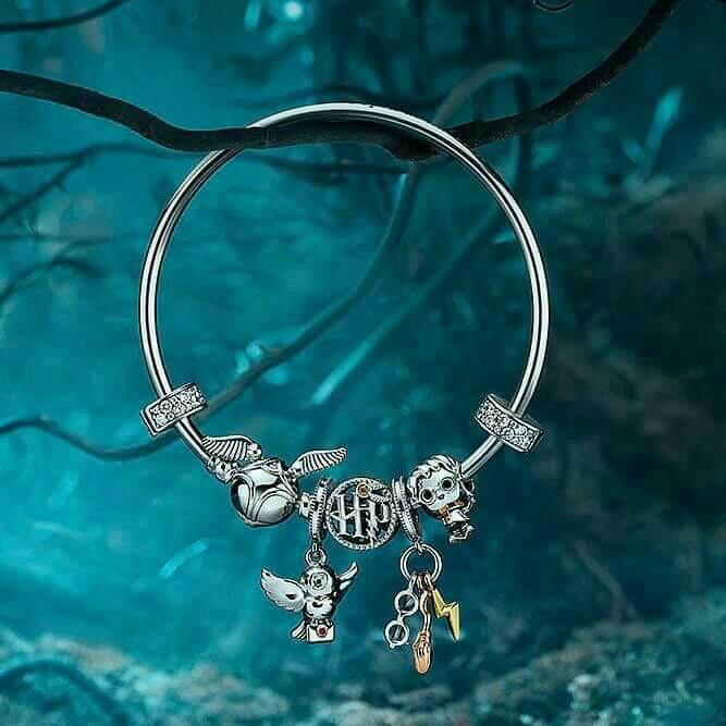 S925 Silver Plated Pandora Bracelet Set Harry Potter Series Charm Fashion  Exquisite Gift DIY