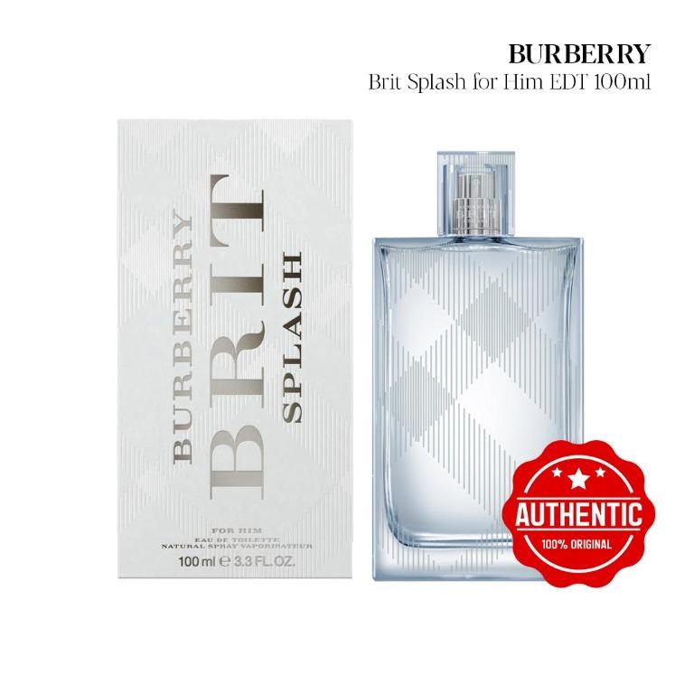 PERFUME ALLEY Burberry Brit Splash For Him EDT Beauty Personal Care Fragrance Deodorants on Carousell