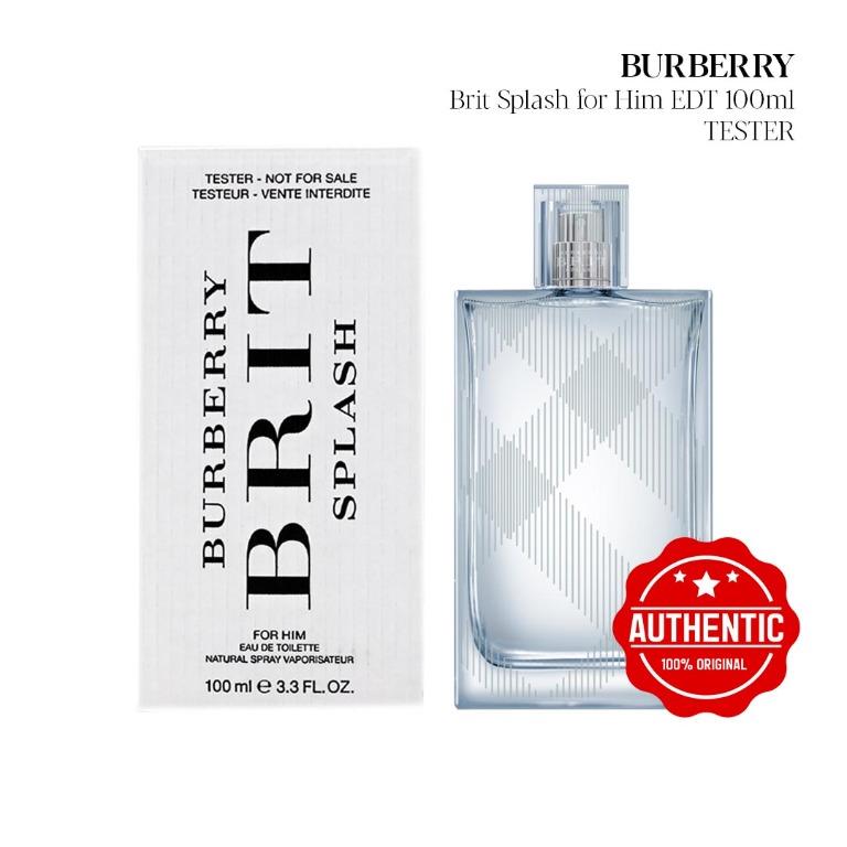 PERFUME ALLEY] Burberry Brit Splash For Him EDT, Beauty & Personal Care,  Fragrance & Deodorants on Carousell