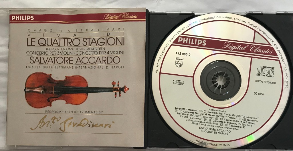 Philips Accardo Vivaldi The Four Seasons, 興趣及遊戲, 收藏品及