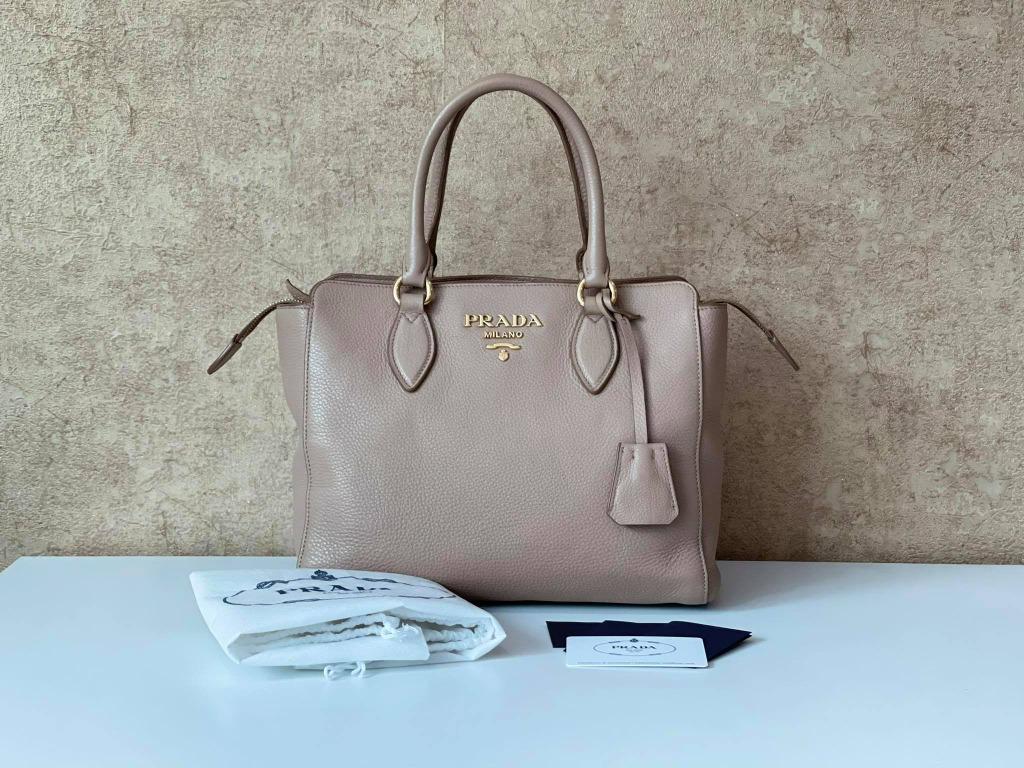 PRADA 1BA205 VITELLO PHENIX TOTE HANDBAG Luxury Bags Wallets