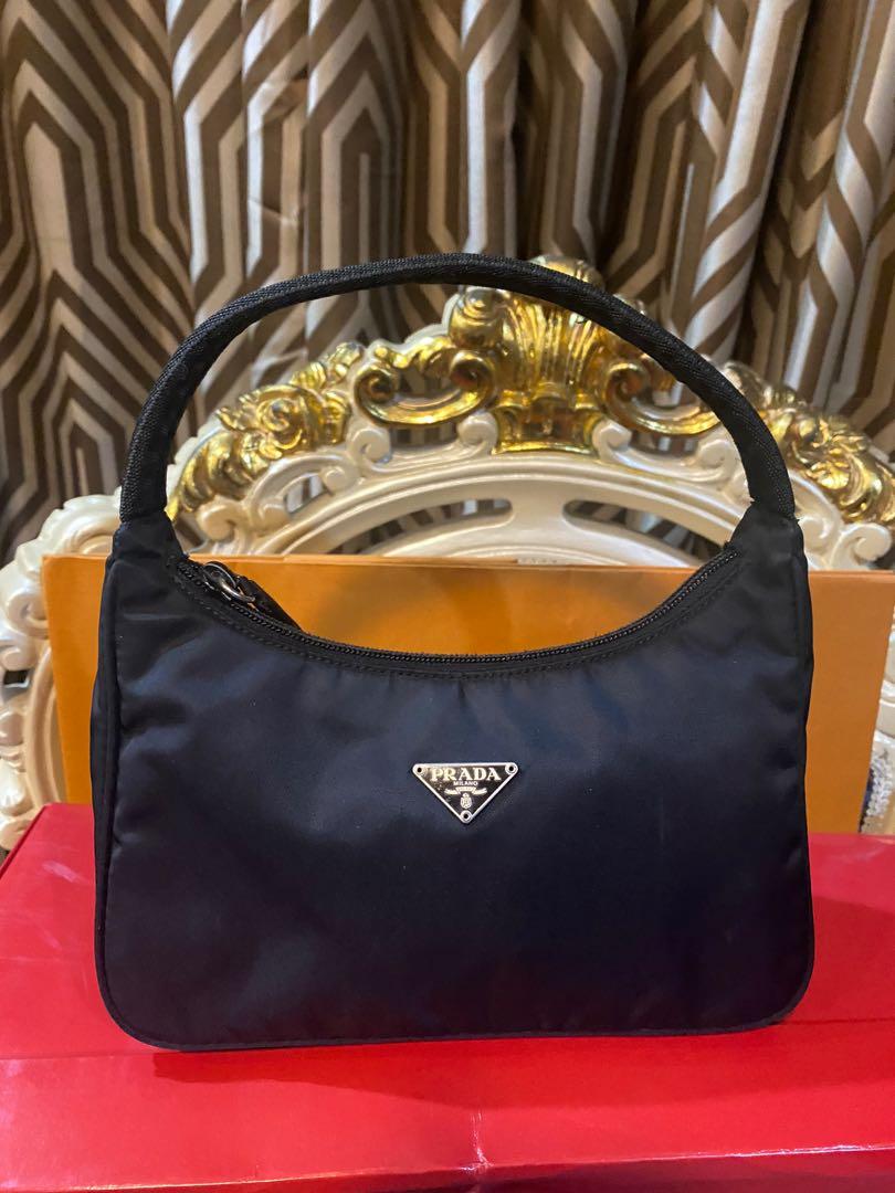 Prada Tessuto Nylon Baguette, Luxury, Bags & Wallets on Carousell