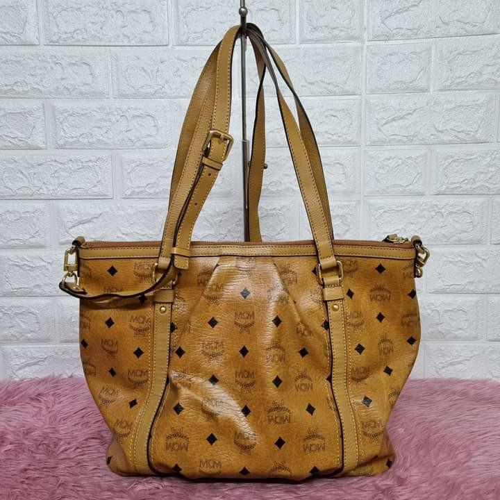 PRELOVED MCM Cognac Visetos MCM Shoulder Bag M4230 031023