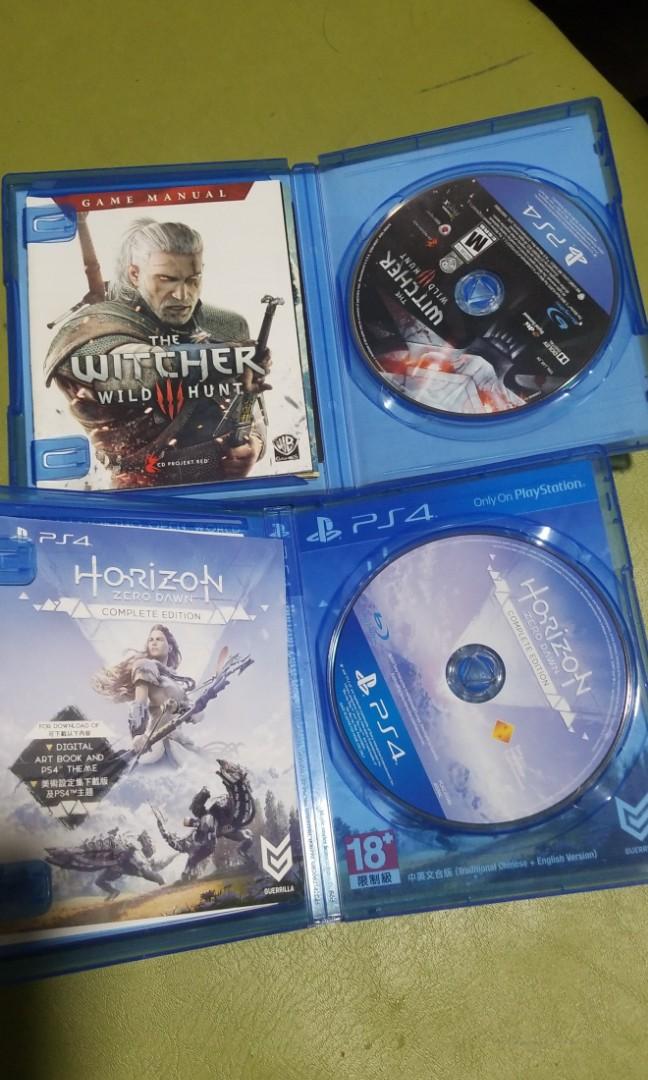 Ps4 Game Witcher 3 And Horizon Zero Dawn Ce Hzd Ce Video Gaming Video Games Playstation On Carousell