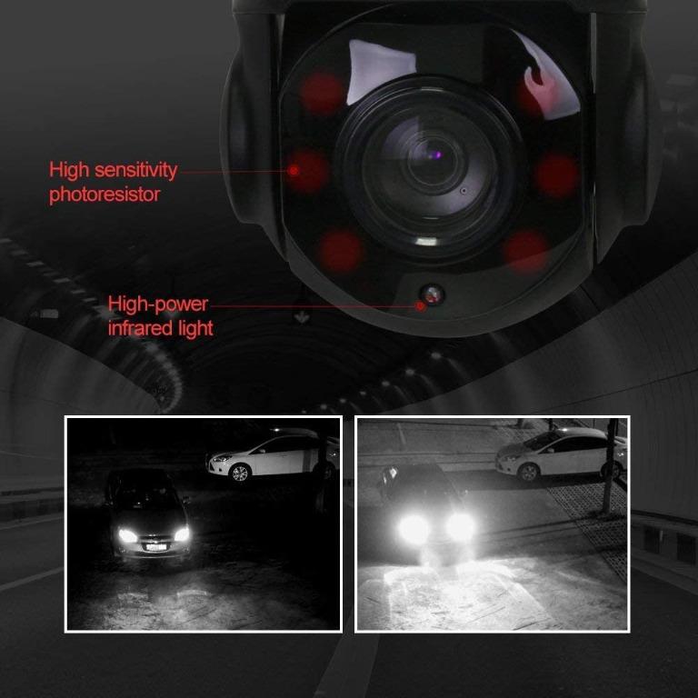 PTZ Camera Outdoor,LEFTEK Mini POE PTZ Camera 2.0 MP IR High Speed Dome Camera Night Vision 20x Zoom 4.7-94mm Lens 196ft IR Distance H.264 Built in RJ45 Onvif Protocol